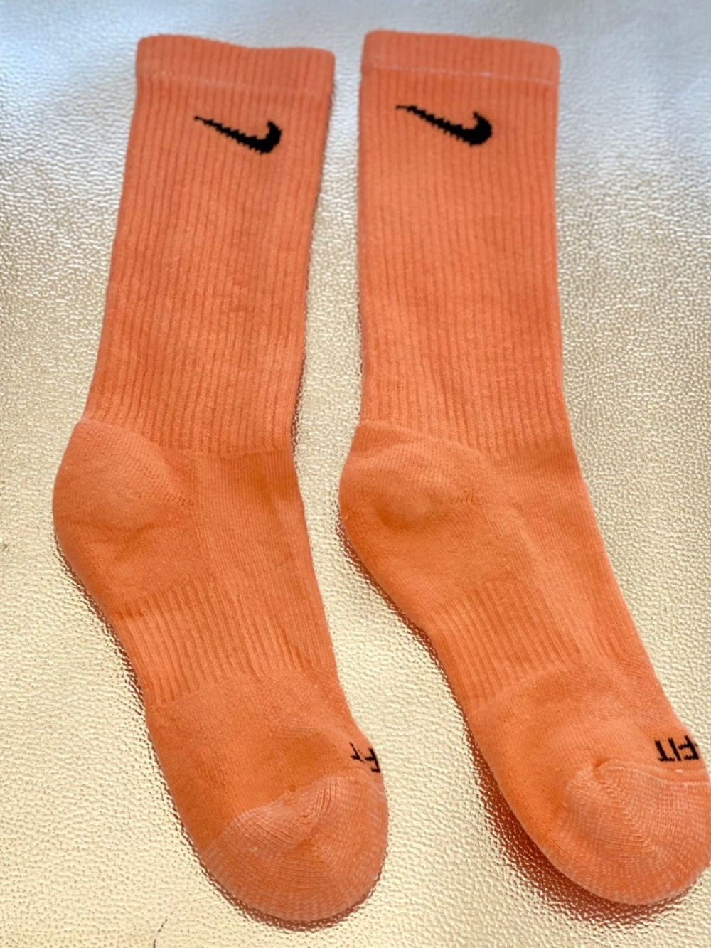 Smarty Arty Orange Tie Dye Crew Socks Adult Medium - Picture 2 of 2